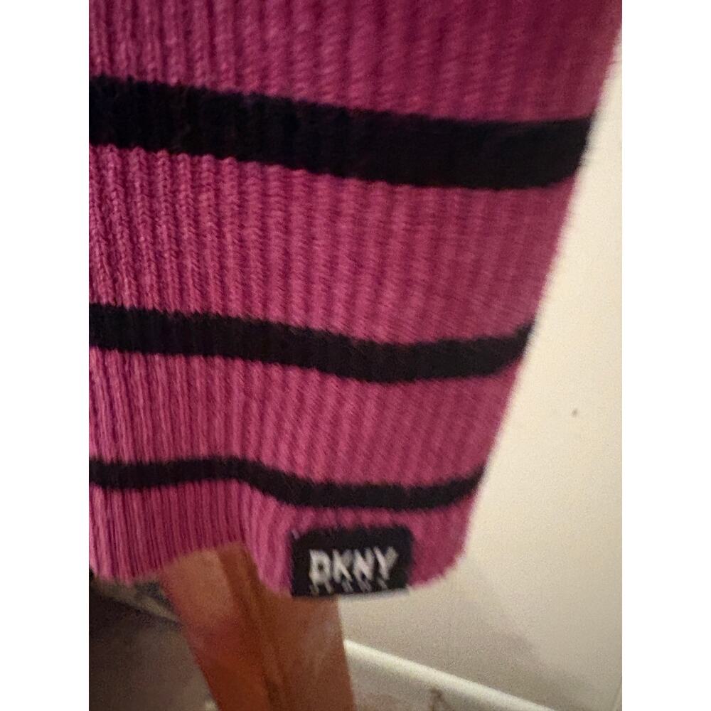 DLNY Striped Rib Knit Jeans Tank Top Large - Picture 4 of 4